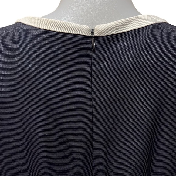 Vintage MODA INT’L Black & White Sheath Dress~sz 10~Lined - Picture 6 of 9